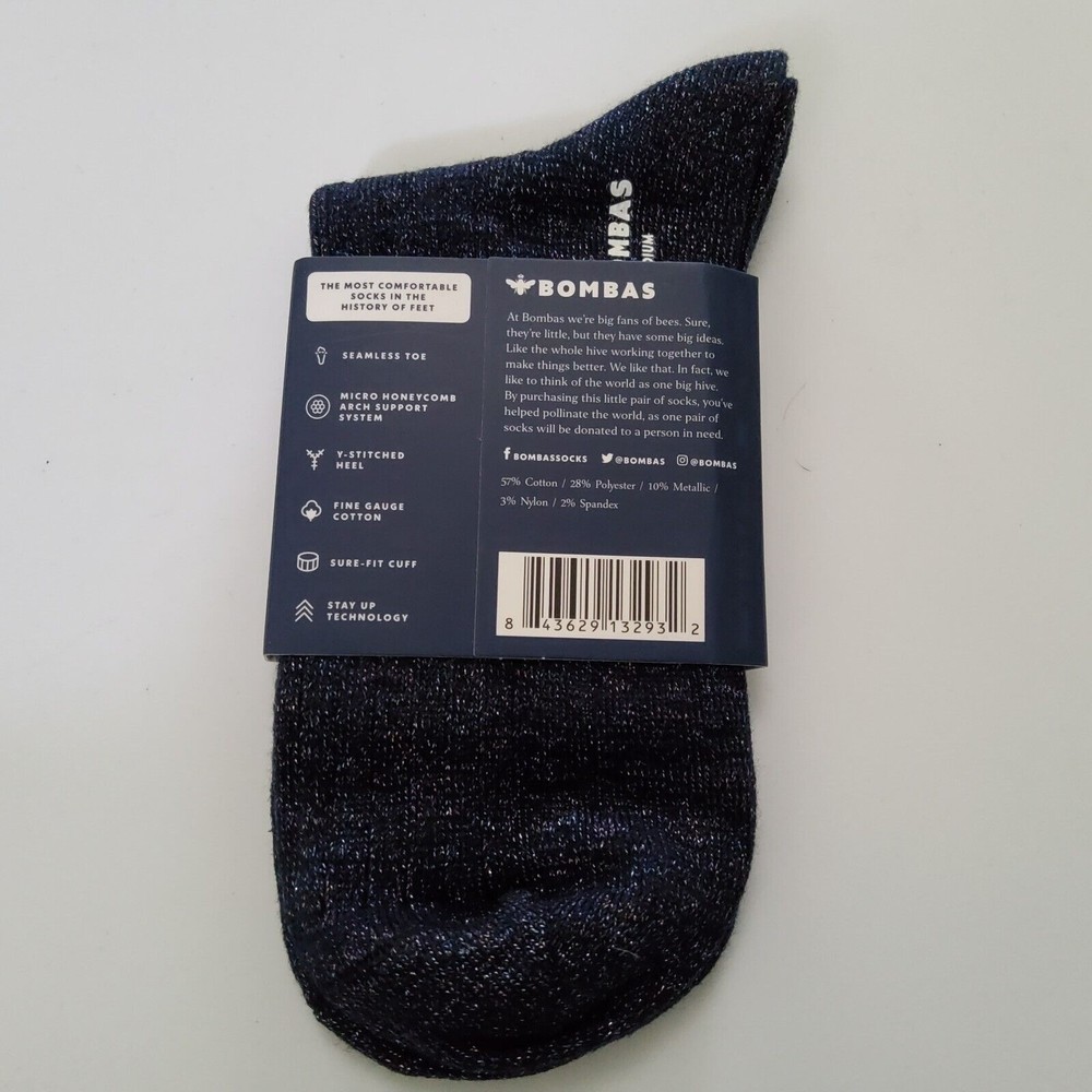 Bombas Women's Ribbed Dress Sparkle Quarter Socks Lot Of 6 Size M (8-10.5) - Picture 5 of 5